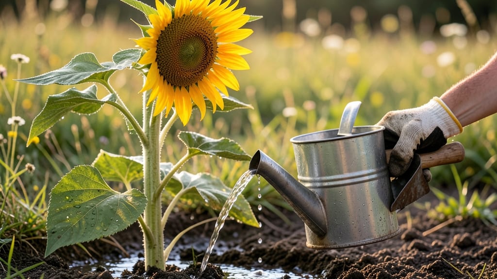 Watering Sunflower Plants: Deep-Soil Techniques for Towering Growth