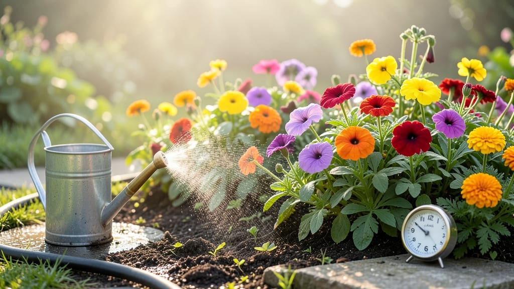 Best Time to Water Flowers Outside: Morning Mist Spray for Zero Waste and Maximum Absorption