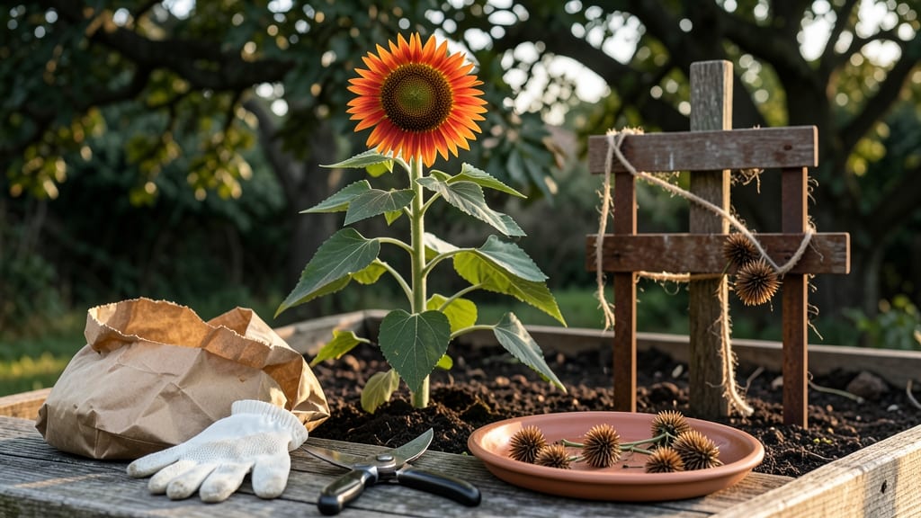 How to Harvest Mexican Sunflower Seeds: When Stems Dry and Heads Crumble Easily